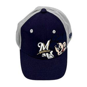 Disney New Era Milwaukee Brewers Baseball Cap Mickey Mouse Embroidered Youth OS